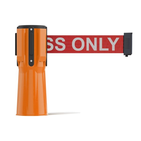 Montour Line Retractable Belt Barrier Cone Mount Orange Case 11ft. R.Auth.Belt CM115-OR-AUTHRW-110